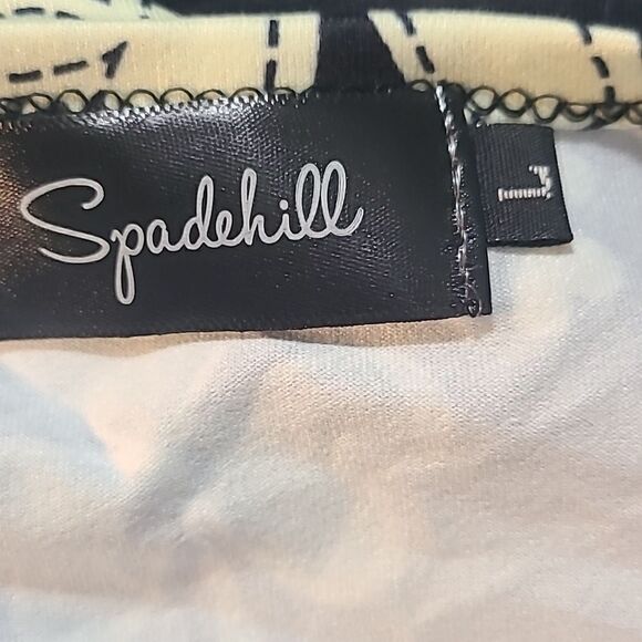 Spadehill Shamrock Dress, Black with Green & White Clover, Size Large - Picture 6 of 7